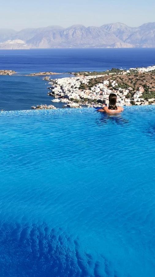 Villa Estee, Luxury Villa With Private Infinity Pool And Jacuzzi Elounda Exterior foto