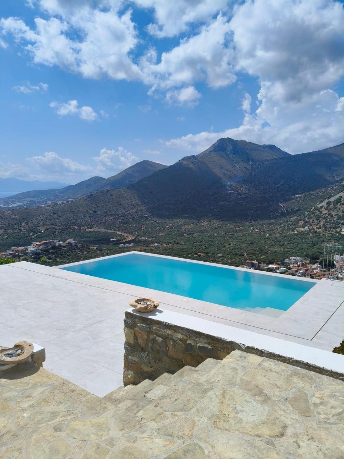 Villa Estee, Luxury Villa With Private Infinity Pool And Jacuzzi Elounda Exterior foto